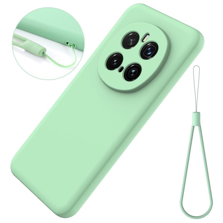 For Honor Magic7 Pro Solid Color Liquid Silicone Dropproof Full Coverage Phone Case