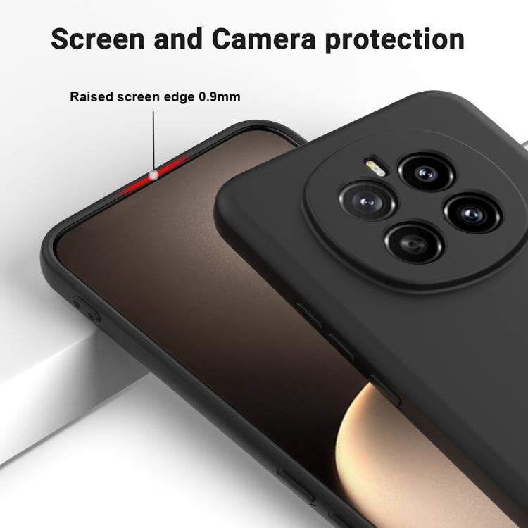 For Honor Magic7 Solid Color Liquid Silicone Dropproof Full Coverage Phone Case