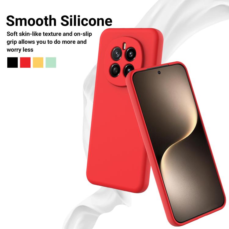 For Honor Magic7 Solid Color Liquid Silicone Dropproof Full Coverage Phone Case