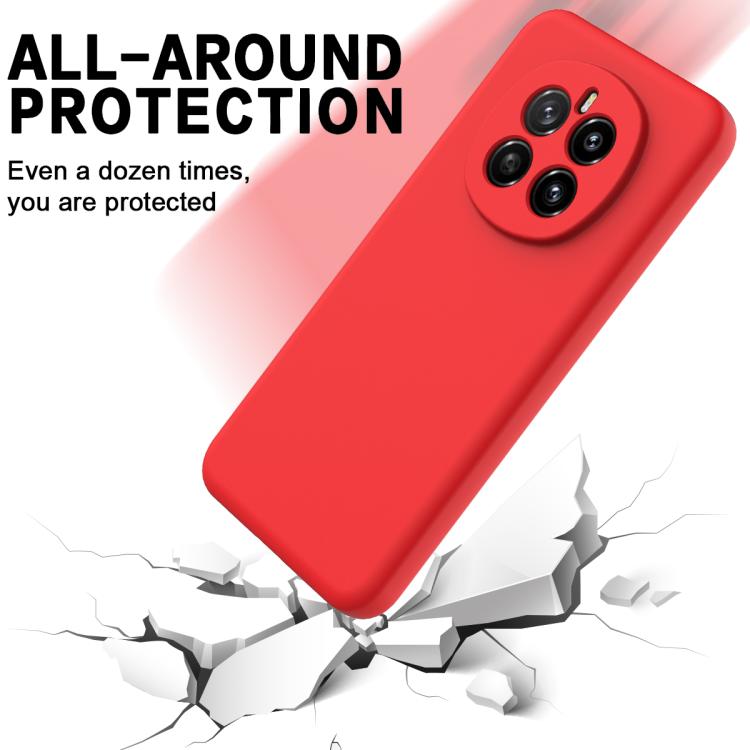 For Honor Magic7 Solid Color Liquid Silicone Dropproof Full Coverage Phone Case
