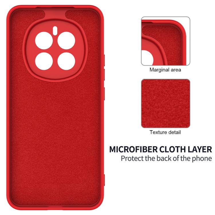 For Honor Magic7 Solid Color Liquid Silicone Dropproof Full Coverage Phone Case