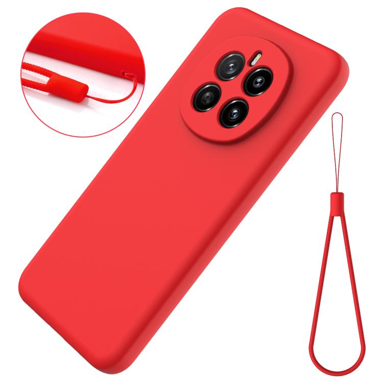 For Honor Magic7 Solid Color Liquid Silicone Dropproof Full Coverage Phone Case