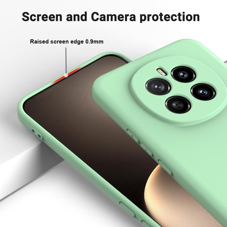 For Honor Magic7 Solid Color Liquid Silicone Dropproof Full Coverage Phone Case