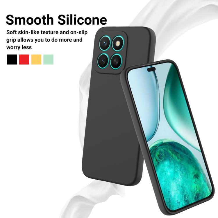 For Honor X8c 4G Solid Color Liquid Silicone Dropproof Full Coverage Phone Case
