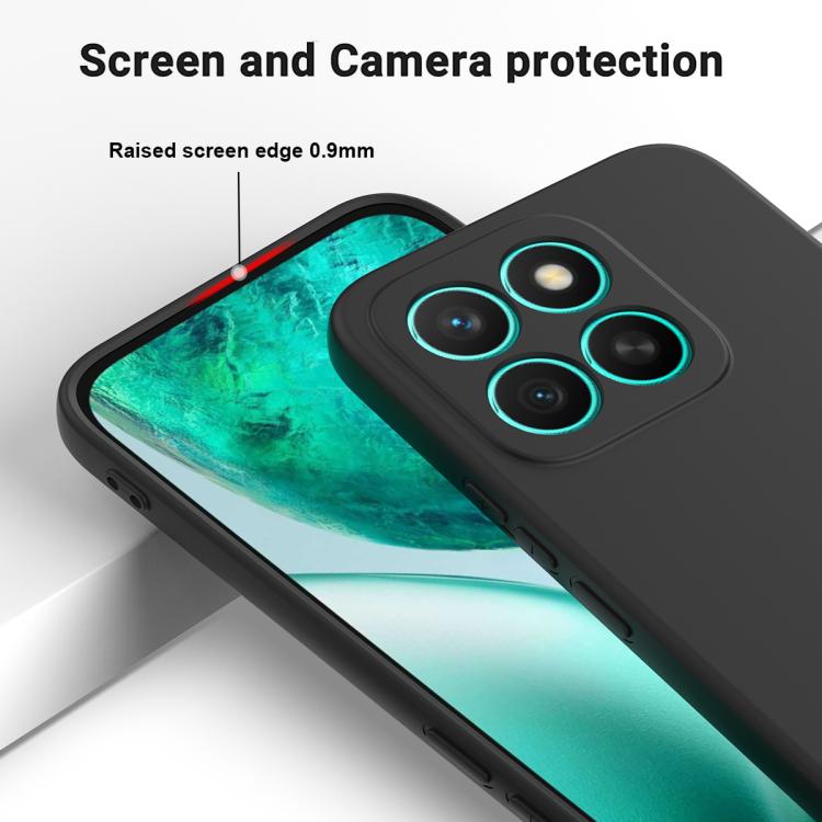 For Honor X8c 4G Solid Color Liquid Silicone Dropproof Full Coverage Phone Case