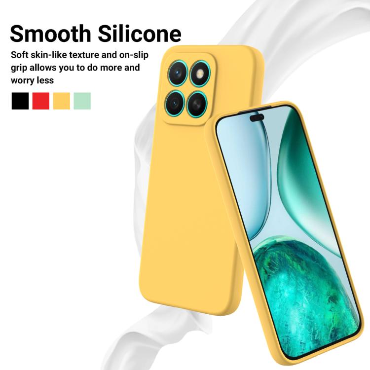 For Honor X8c 4G Solid Color Liquid Silicone Dropproof Full Coverage Phone Case