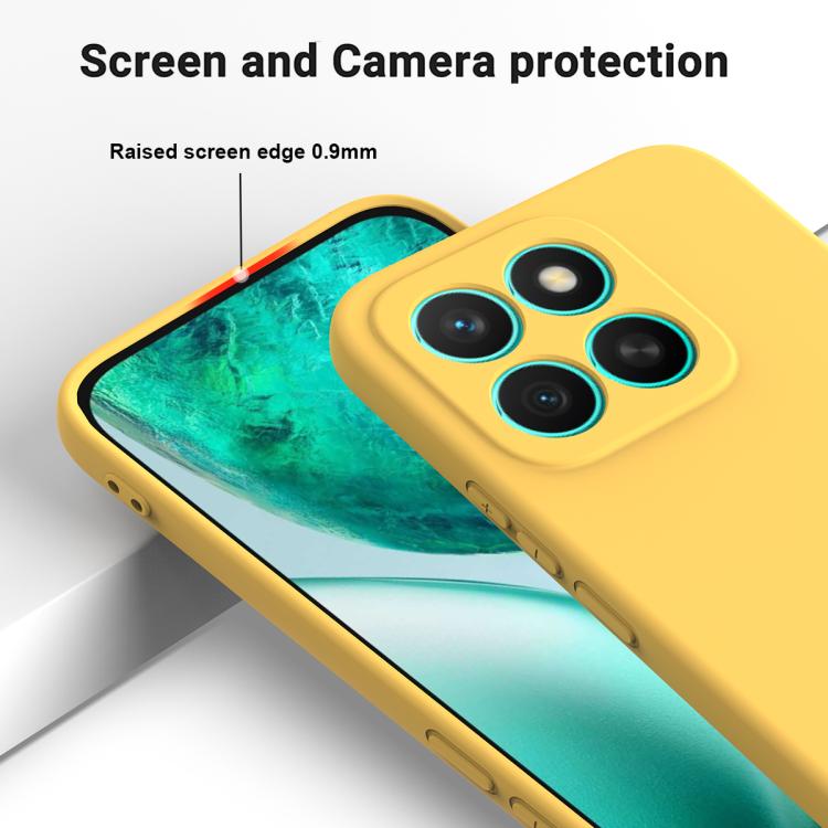 For Honor X8c 4G Solid Color Liquid Silicone Dropproof Full Coverage Phone Case