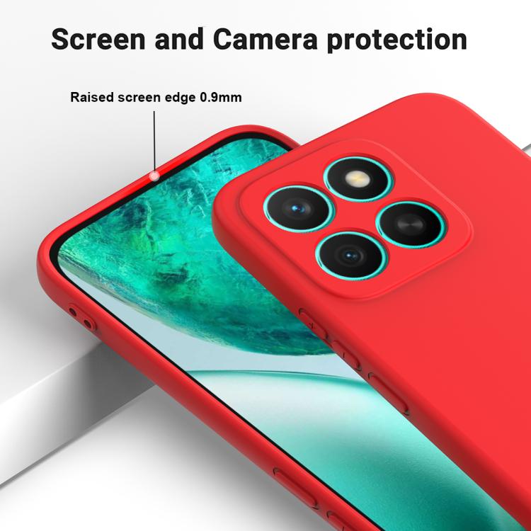 For Honor X8c 4G Solid Color Liquid Silicone Dropproof Full Coverage Phone Case