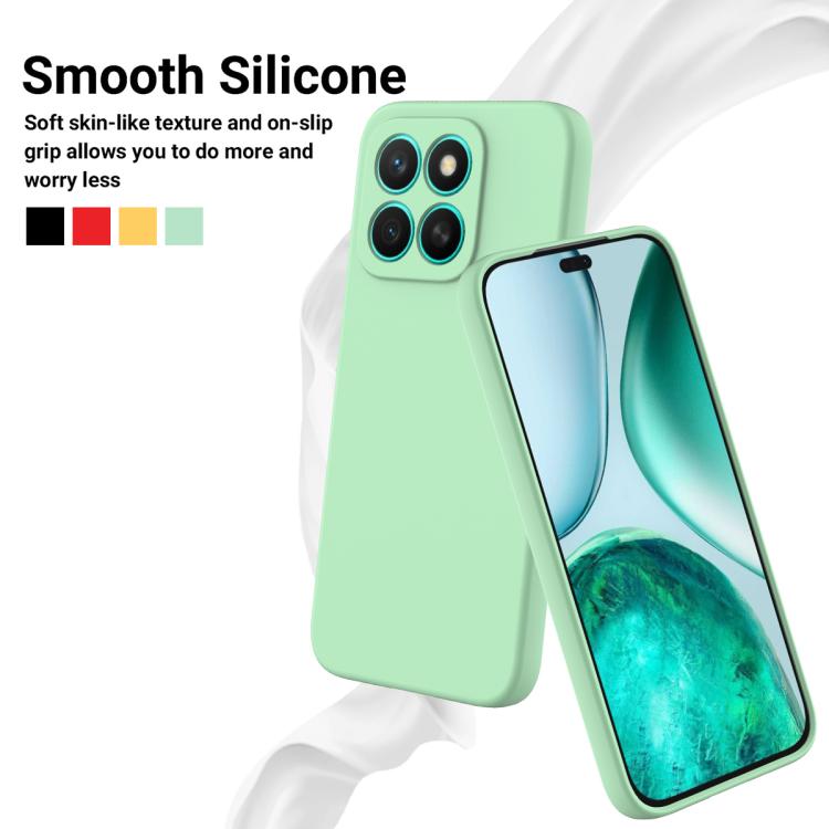 For Honor X8c 4G Solid Color Liquid Silicone Dropproof Full Coverage Phone Case
