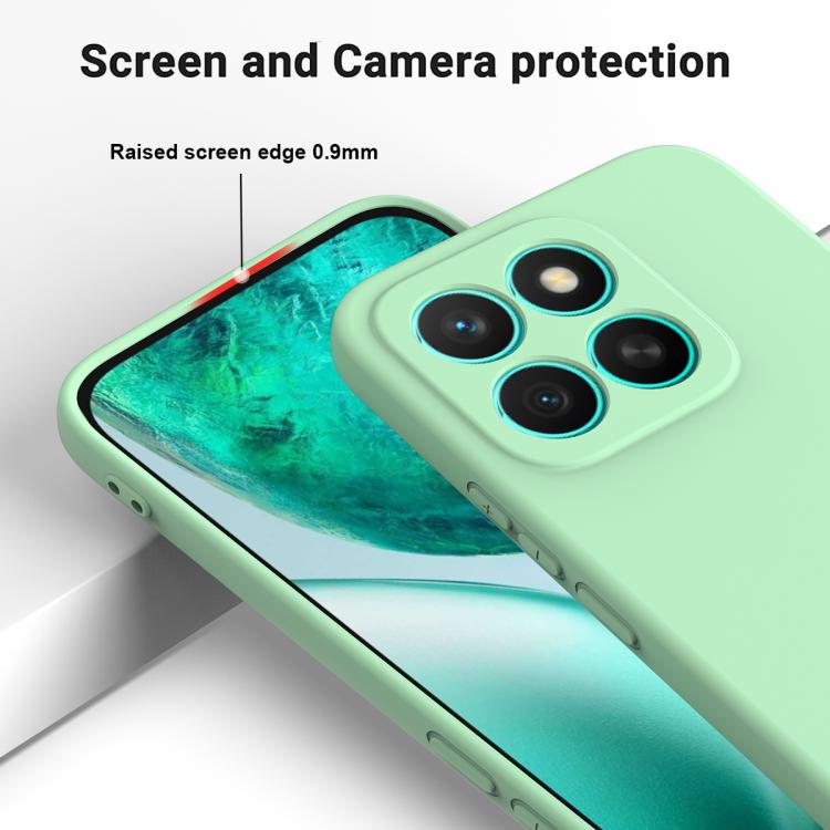 For Honor X8c 4G Solid Color Liquid Silicone Dropproof Full Coverage Phone Case