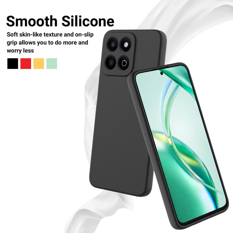 For Honor X6b 5G / Play 60 Plus Solid Color Liquid Silicone Dropproof Full Coverage Phone Case