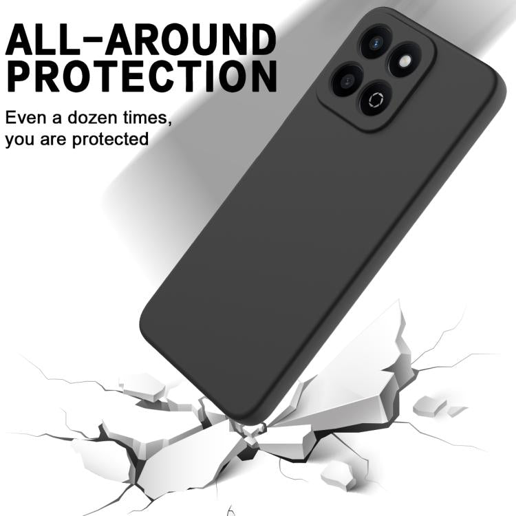 For Honor X6b 5G / Play 60 Plus Solid Color Liquid Silicone Dropproof Full Coverage Phone Case