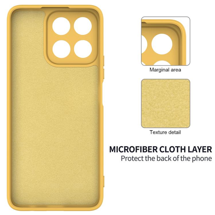 For Honor X6b 5G / Play 60 Plus Solid Color Liquid Silicone Dropproof Full Coverage Phone Case