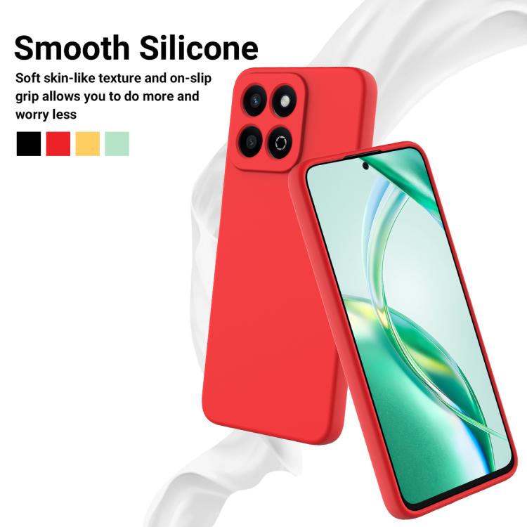 For Honor X6b 5G / Play 60 Plus Solid Color Liquid Silicone Dropproof Full Coverage Phone Case