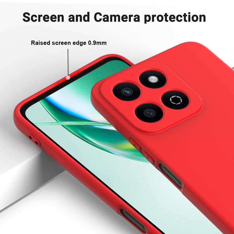 For Honor X6b 5G / Play 60 Plus Solid Color Liquid Silicone Dropproof Full Coverage Phone Case