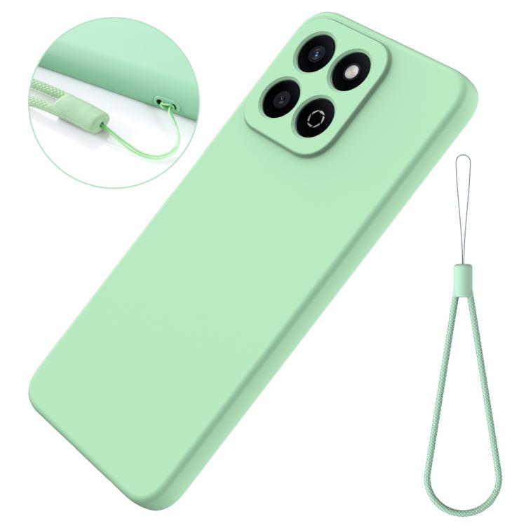 For Honor X6b 5G / Play 60 Plus Solid Color Liquid Silicone Dropproof Full Coverage Phone Case