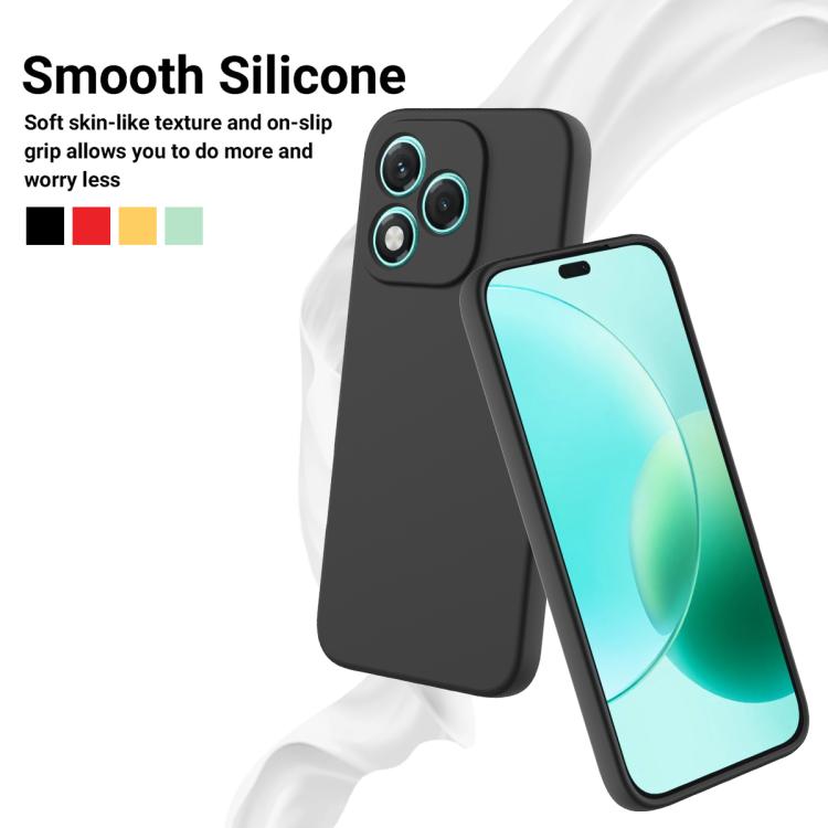For Honor 400 Lite Global Solid Color Liquid Silicone Dropproof Full Coverage Phone Case