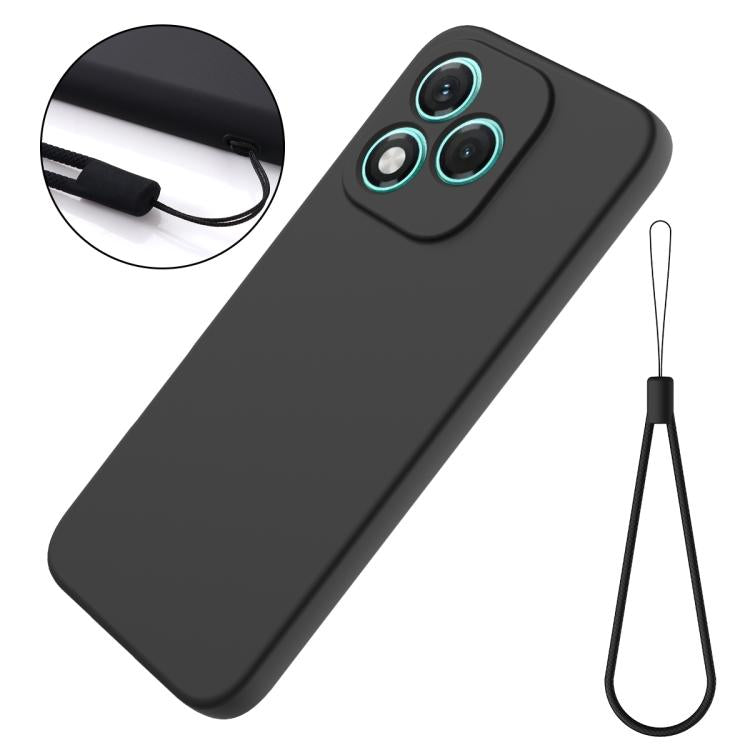 For Honor 400 Lite Global Solid Color Liquid Silicone Dropproof Full Coverage Phone Case