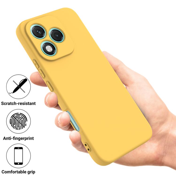 For Honor 400 Lite Global Solid Color Liquid Silicone Dropproof Full Coverage Phone Case