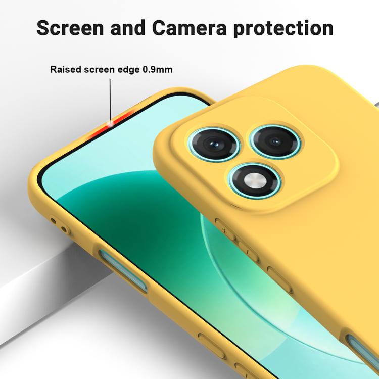 For Honor 400 Lite Global Solid Color Liquid Silicone Dropproof Full Coverage Phone Case