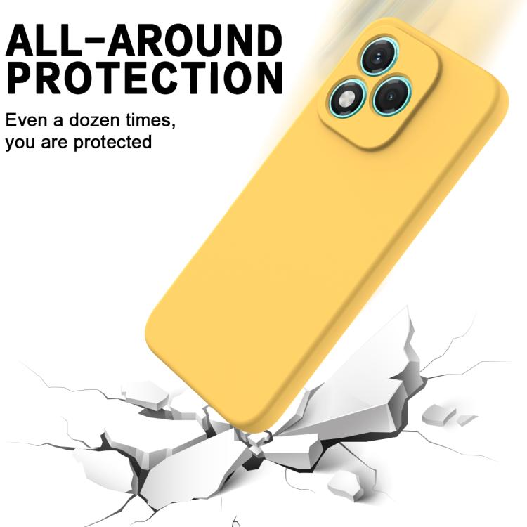 For Honor 400 Lite Global Solid Color Liquid Silicone Dropproof Full Coverage Phone Case