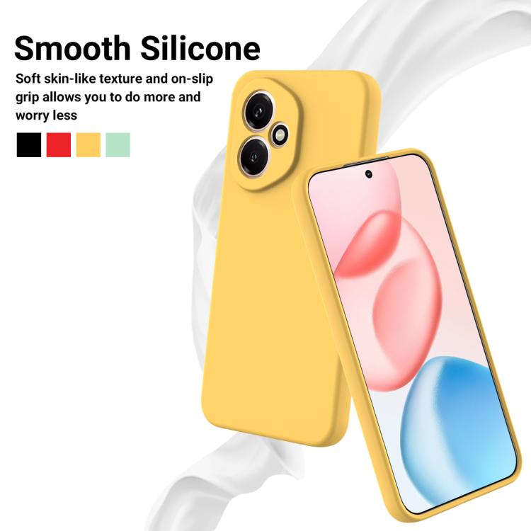For Honor 400 Global 156.5mm Solid Color Liquid Silicone Dropproof Full Coverage Phone Case