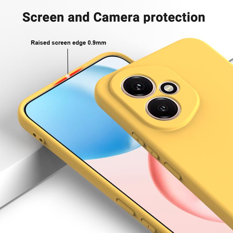 For Honor 400 Global 156.5mm Solid Color Liquid Silicone Dropproof Full Coverage Phone Case