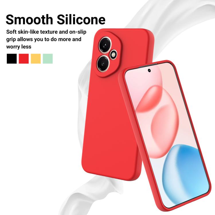 For Honor 400 Global 156.5mm Solid Color Liquid Silicone Dropproof Full Coverage Phone Case