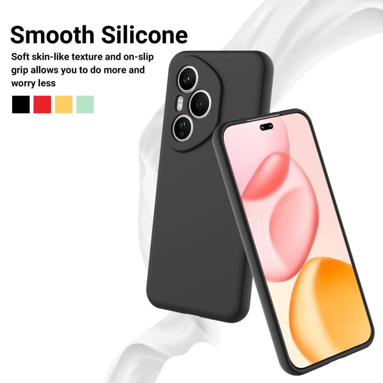 For Honor 400 Pro Global 160.8mm Solid Color Liquid Silicone Dropproof Full Coverage Phone Case