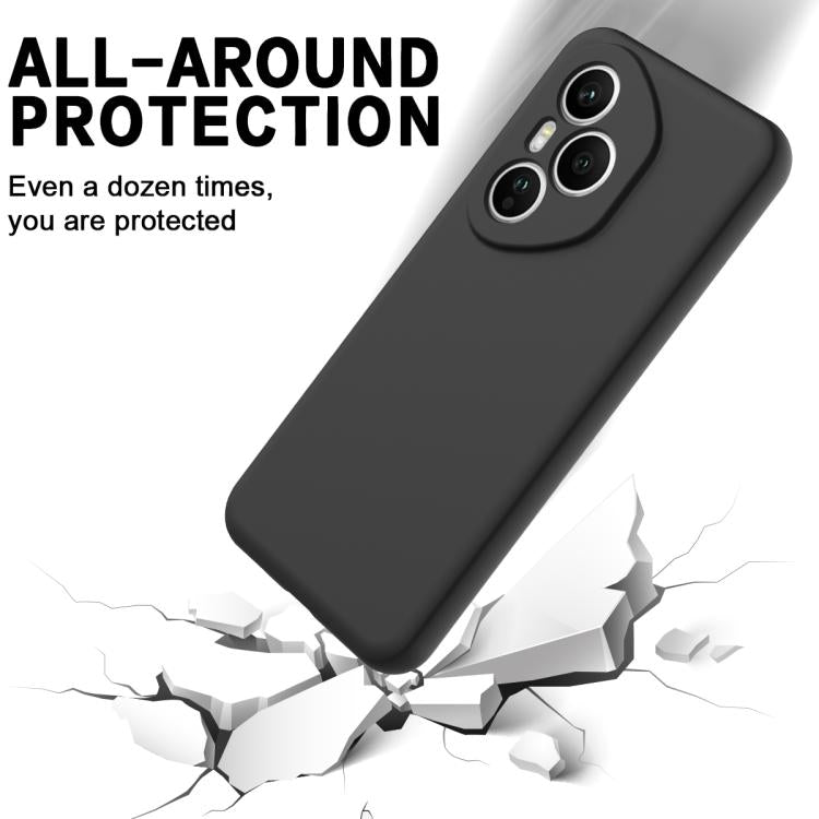 For Honor 400 Pro Global 160.8mm Solid Color Liquid Silicone Dropproof Full Coverage Phone Case