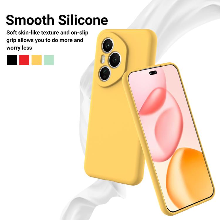 For Honor 400 Pro Global 160.8mm Solid Color Liquid Silicone Dropproof Full Coverage Phone Case