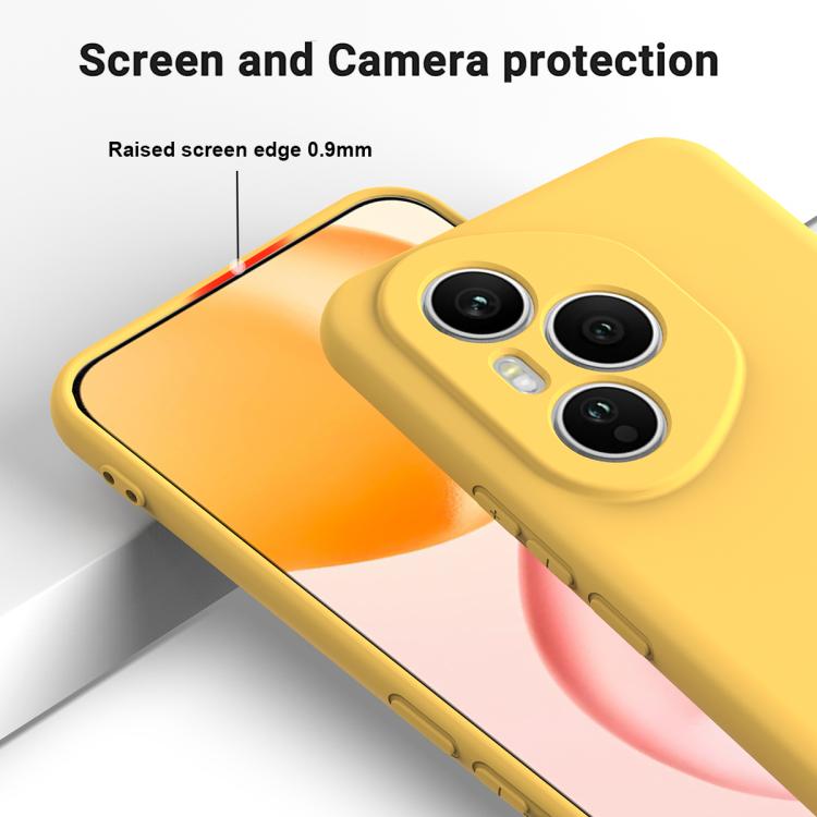 For Honor 400 Pro Global 160.8mm Solid Color Liquid Silicone Dropproof Full Coverage Phone Case