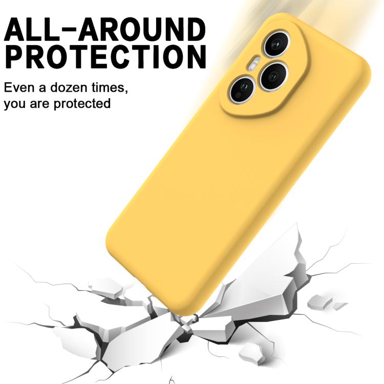 For Honor 400 Pro Global 160.8mm Solid Color Liquid Silicone Dropproof Full Coverage Phone Case