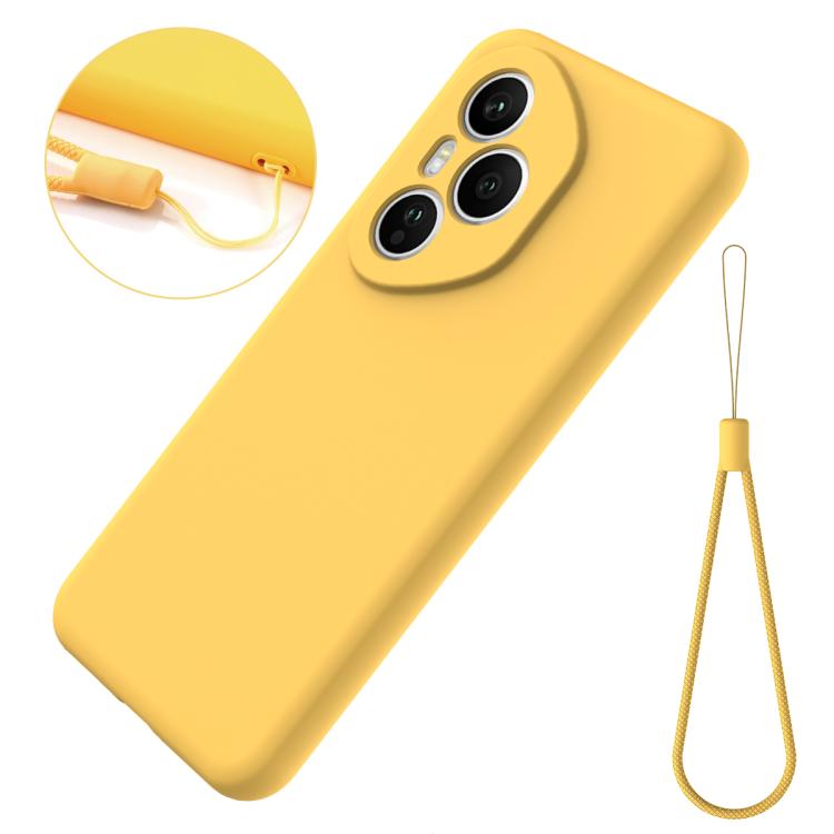 For Honor 400 Pro Global 160.8mm Solid Color Liquid Silicone Dropproof Full Coverage Phone Case