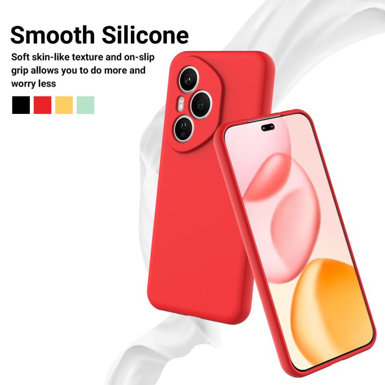 For Honor 400 Pro Global 160.8mm Solid Color Liquid Silicone Dropproof Full Coverage Phone Case