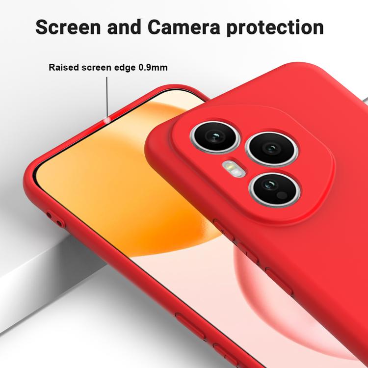 For Honor 400 Pro Global 160.8mm Solid Color Liquid Silicone Dropproof Full Coverage Phone Case