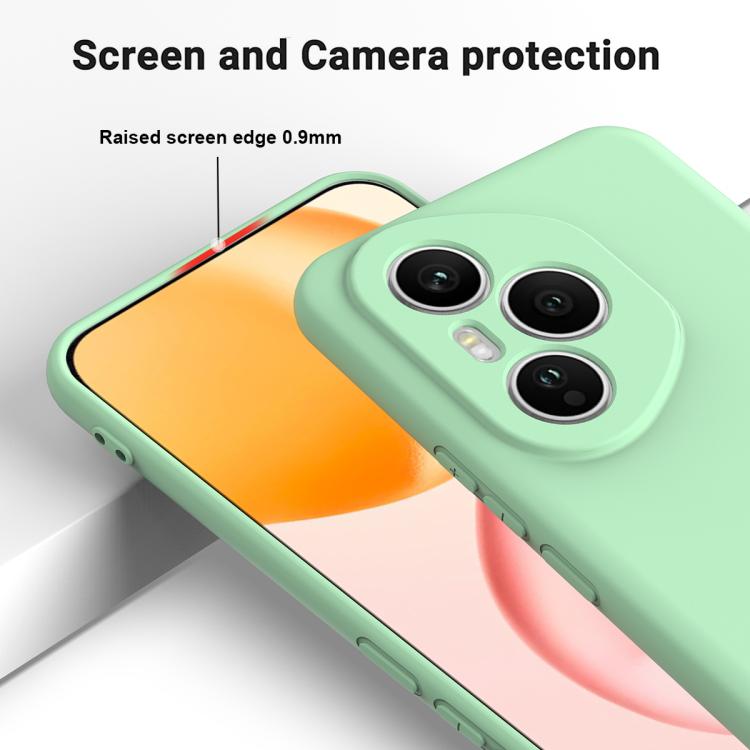 For Honor 400 Pro Global 160.8mm Solid Color Liquid Silicone Dropproof Full Coverage Phone Case