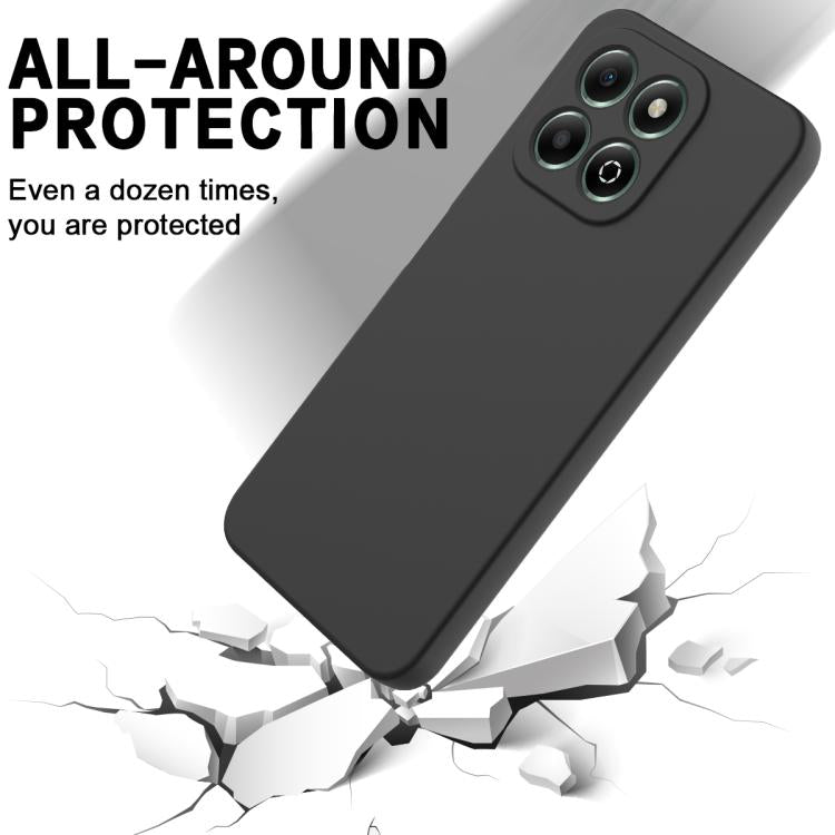 For Honor X6c 4G Solid Color Liquid Silicone Dropproof Full Coverage Phone Case