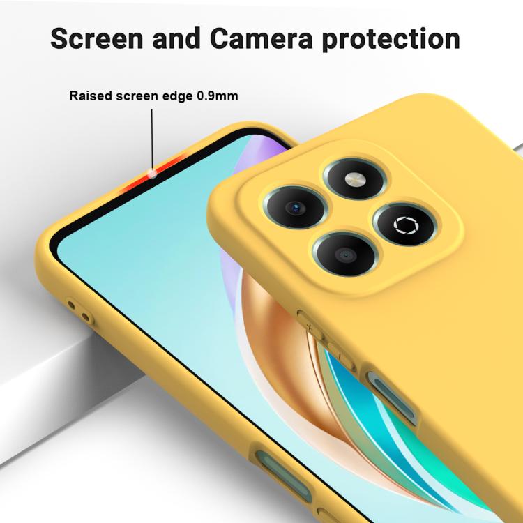 For Honor X6c 4G Solid Color Liquid Silicone Dropproof Full Coverage Phone Case