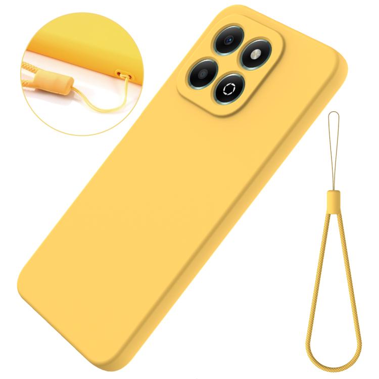 For Honor X6c 4G Solid Color Liquid Silicone Dropproof Full Coverage Phone Case