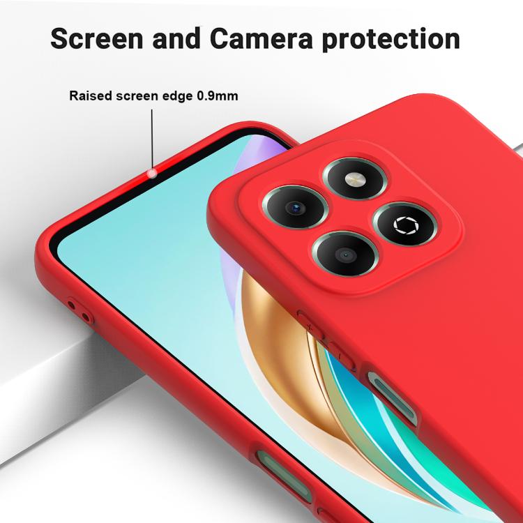 For Honor X6c 4G Solid Color Liquid Silicone Dropproof Full Coverage Phone Case