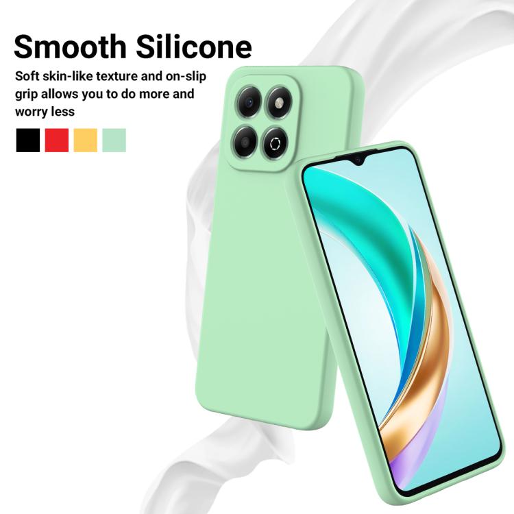 For Honor X6c 4G Solid Color Liquid Silicone Dropproof Full Coverage Phone Case