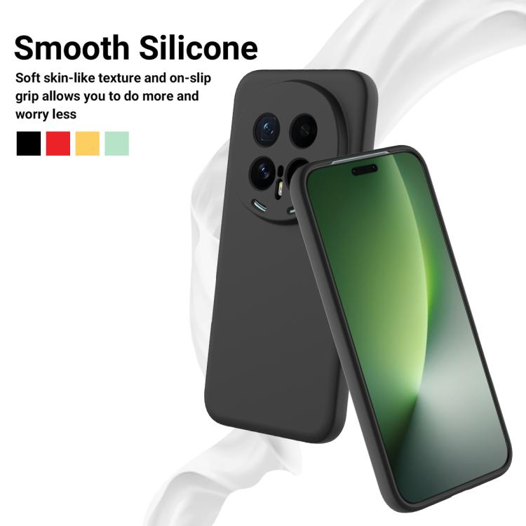 For Honor Magic8 Pro Solid Color Liquid Silicone Dropproof Full Coverage Phone Case