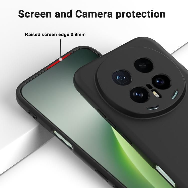 For Honor Magic8 Pro Solid Color Liquid Silicone Dropproof Full Coverage Phone Case