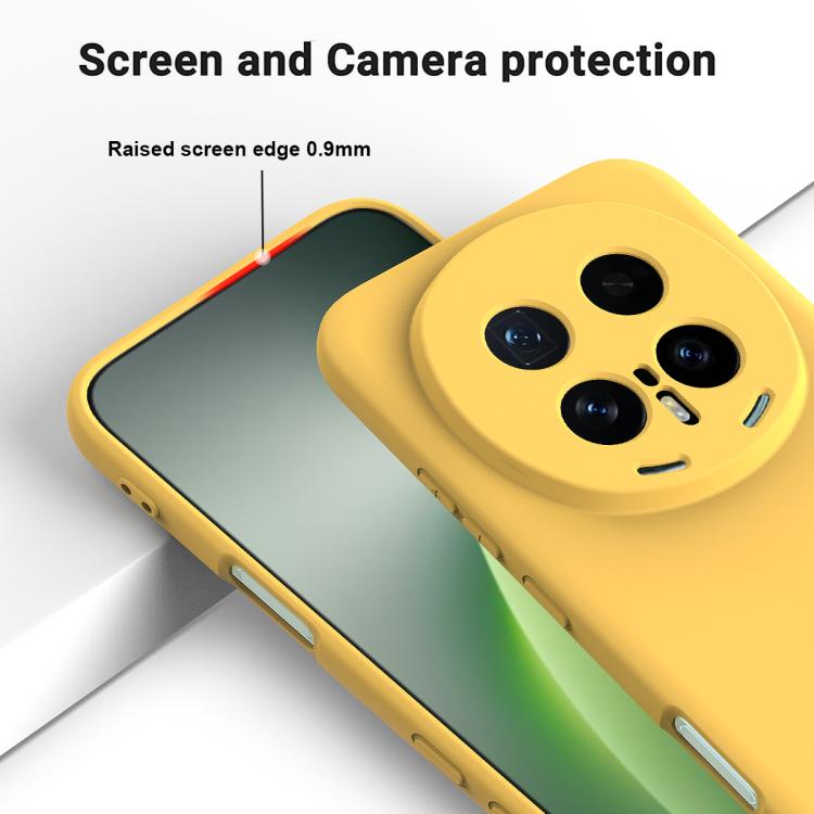 For Honor Magic8 Pro Solid Color Liquid Silicone Dropproof Full Coverage Phone Case