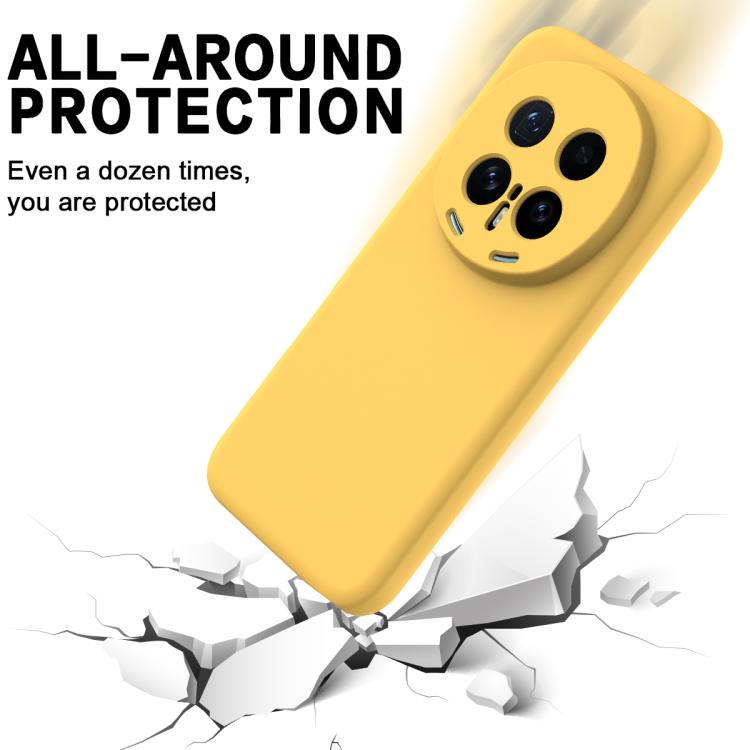 For Honor Magic8 Pro Solid Color Liquid Silicone Dropproof Full Coverage Phone Case