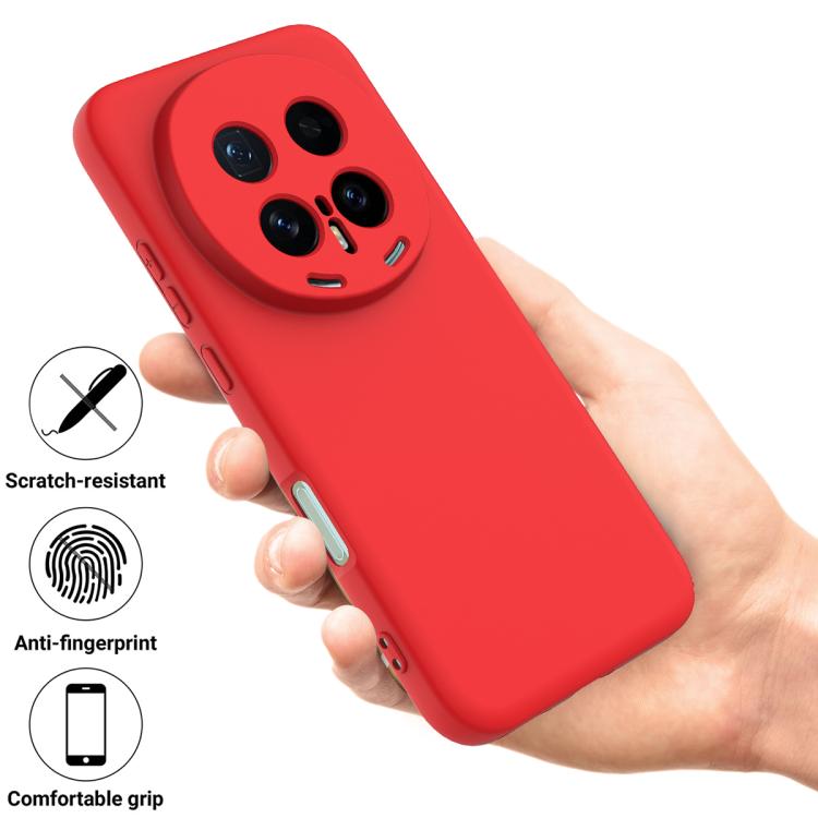 For Honor Magic8 Pro Solid Color Liquid Silicone Dropproof Full Coverage Phone Case