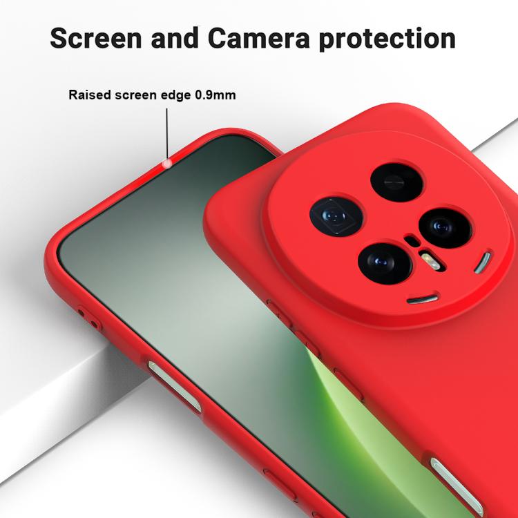 For Honor Magic8 Pro Solid Color Liquid Silicone Dropproof Full Coverage Phone Case
