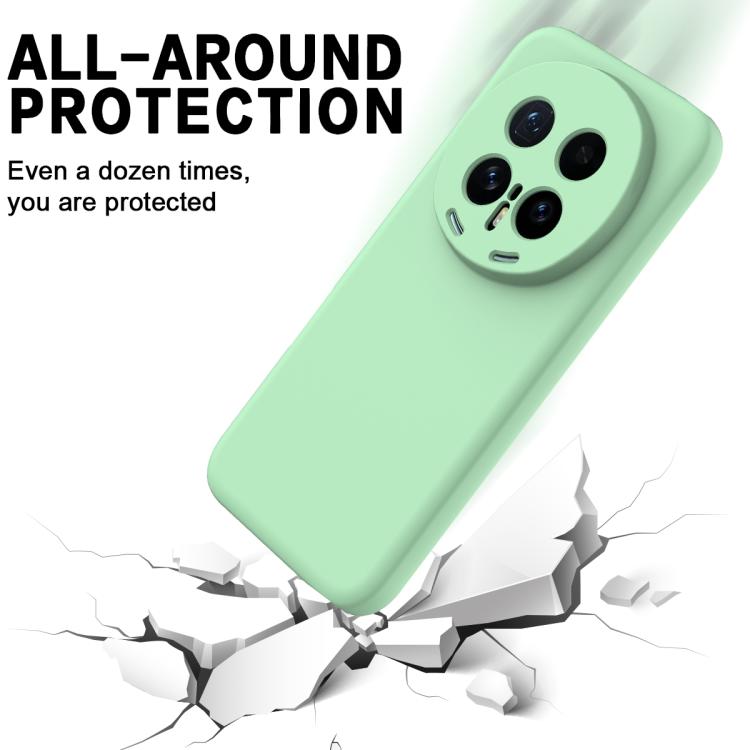For Honor Magic8 Pro Solid Color Liquid Silicone Dropproof Full Coverage Phone Case