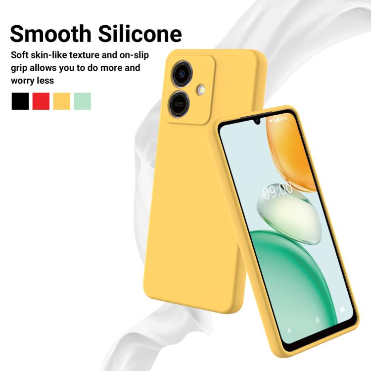 For Honor Play10 4G Solid Color Liquid Silicone Dropproof Full Coverage Phone Case